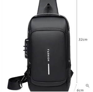 Bolso Deportivo Antirrobo, Bolso Cruzado Impermeable con Carga USB