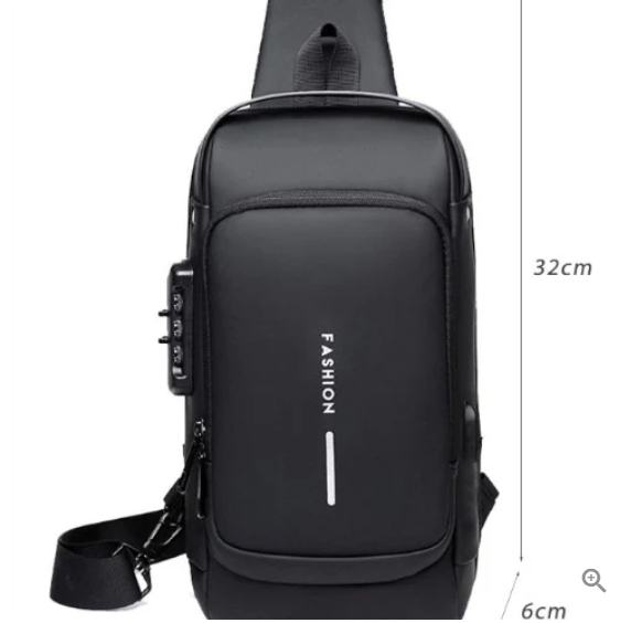 Bolso Deportivo Antirrobo, Bolso Cruzado Impermeable con Carga USB