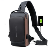 Bolso Deportivo Antirrobo, Bolso Cruzado Impermeable con Carga USB